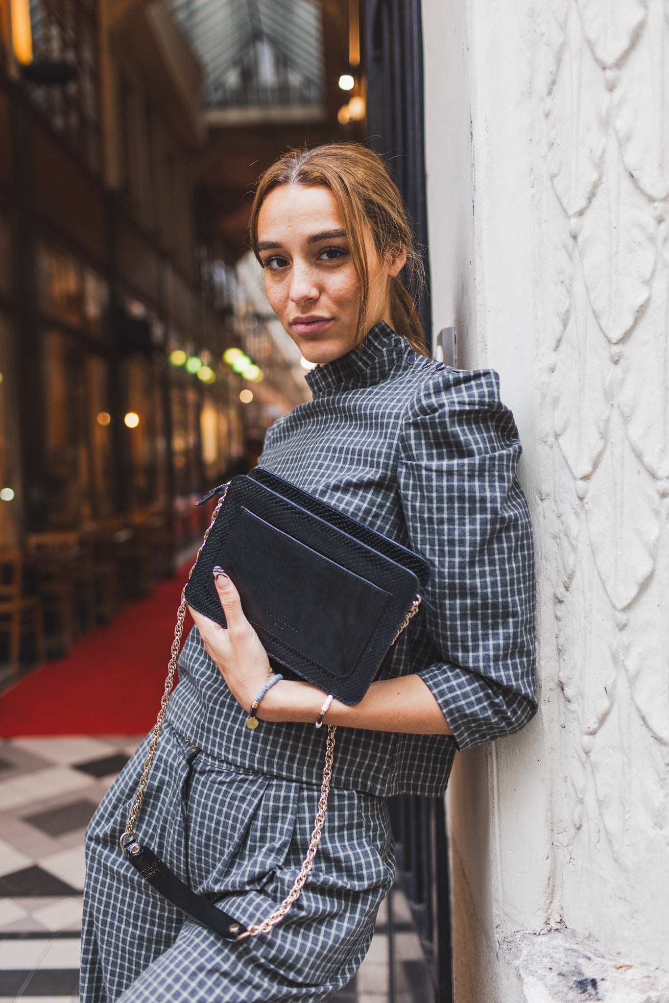 Top Romy à carreaux