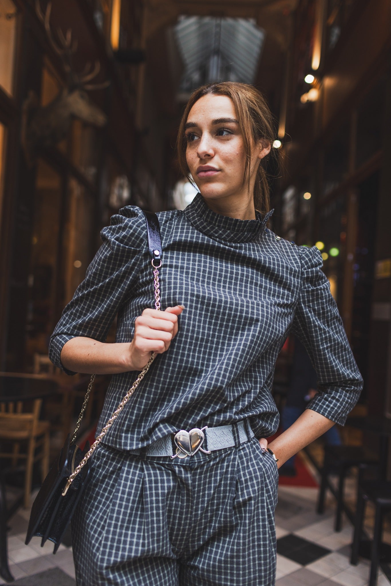 Top Romy à carreaux