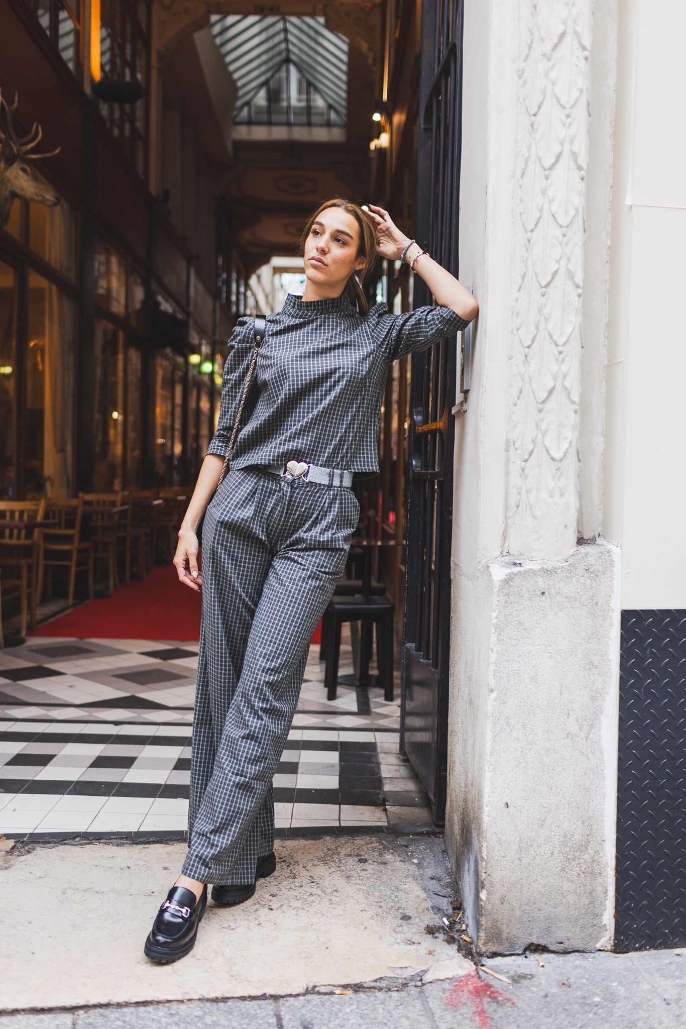 Top Romy à carreaux