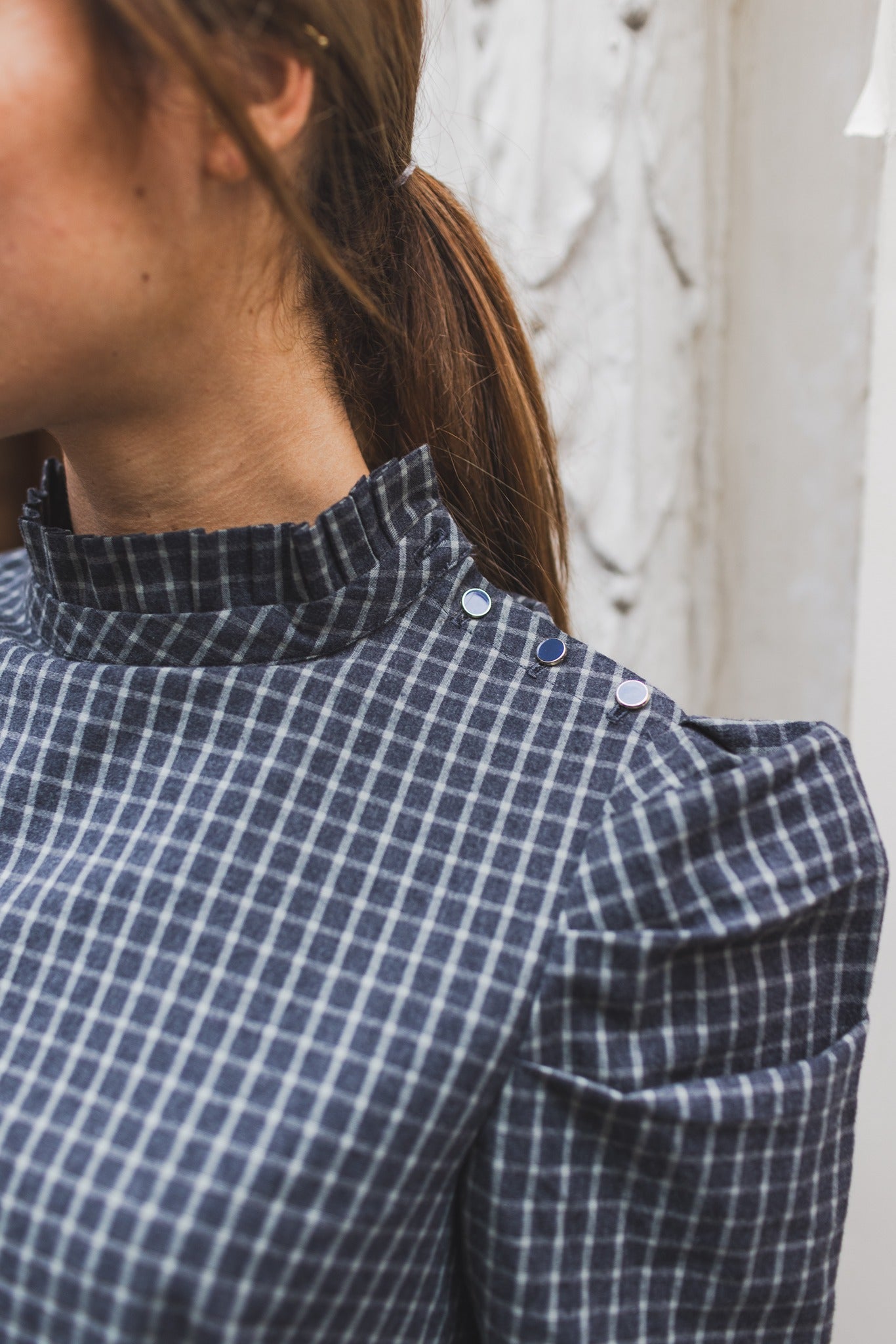 Top Romy à carreaux