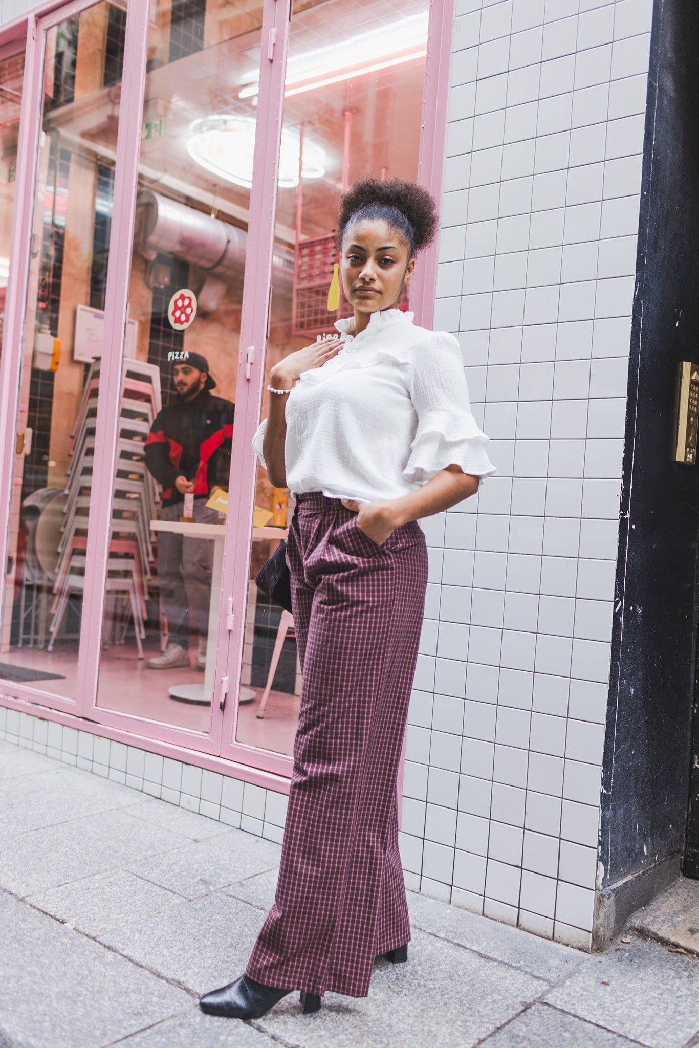 Pantalon Vincent carreaux brique