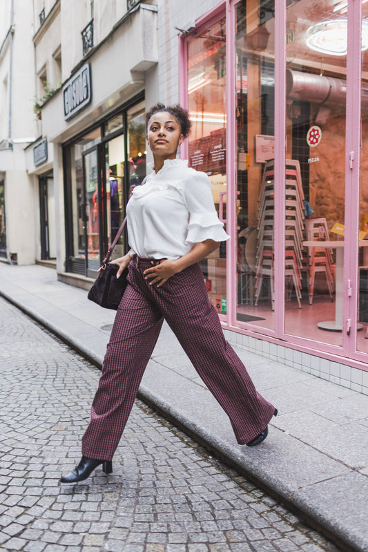 Pantalon Vincent carreaux brique