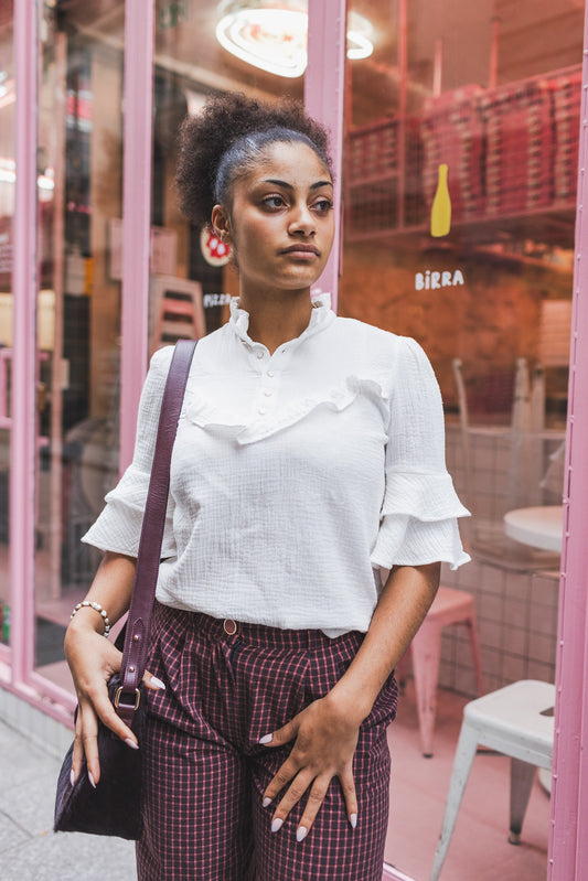 Top Gwendoline blanc