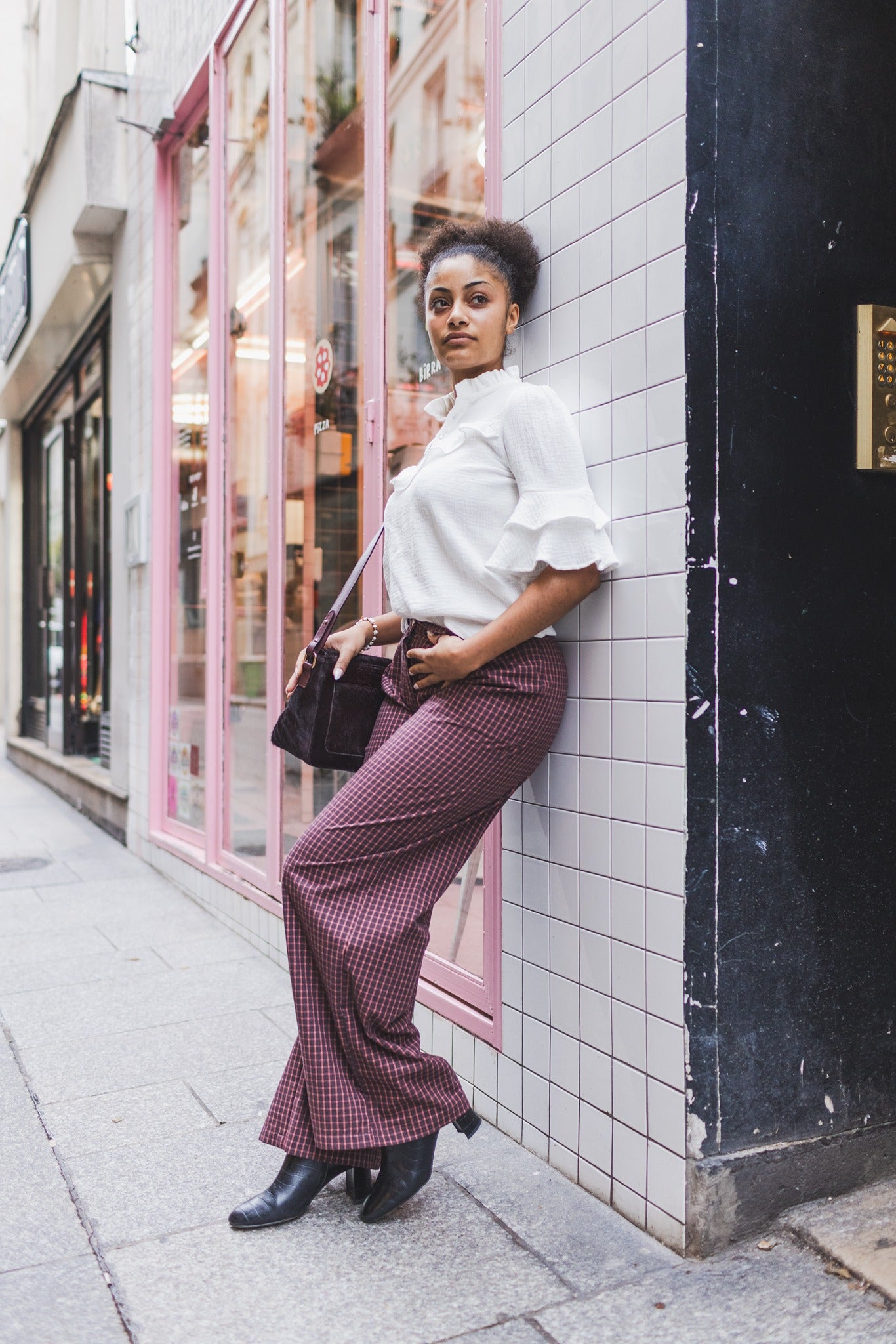 Pantalon Vincent carreaux brique