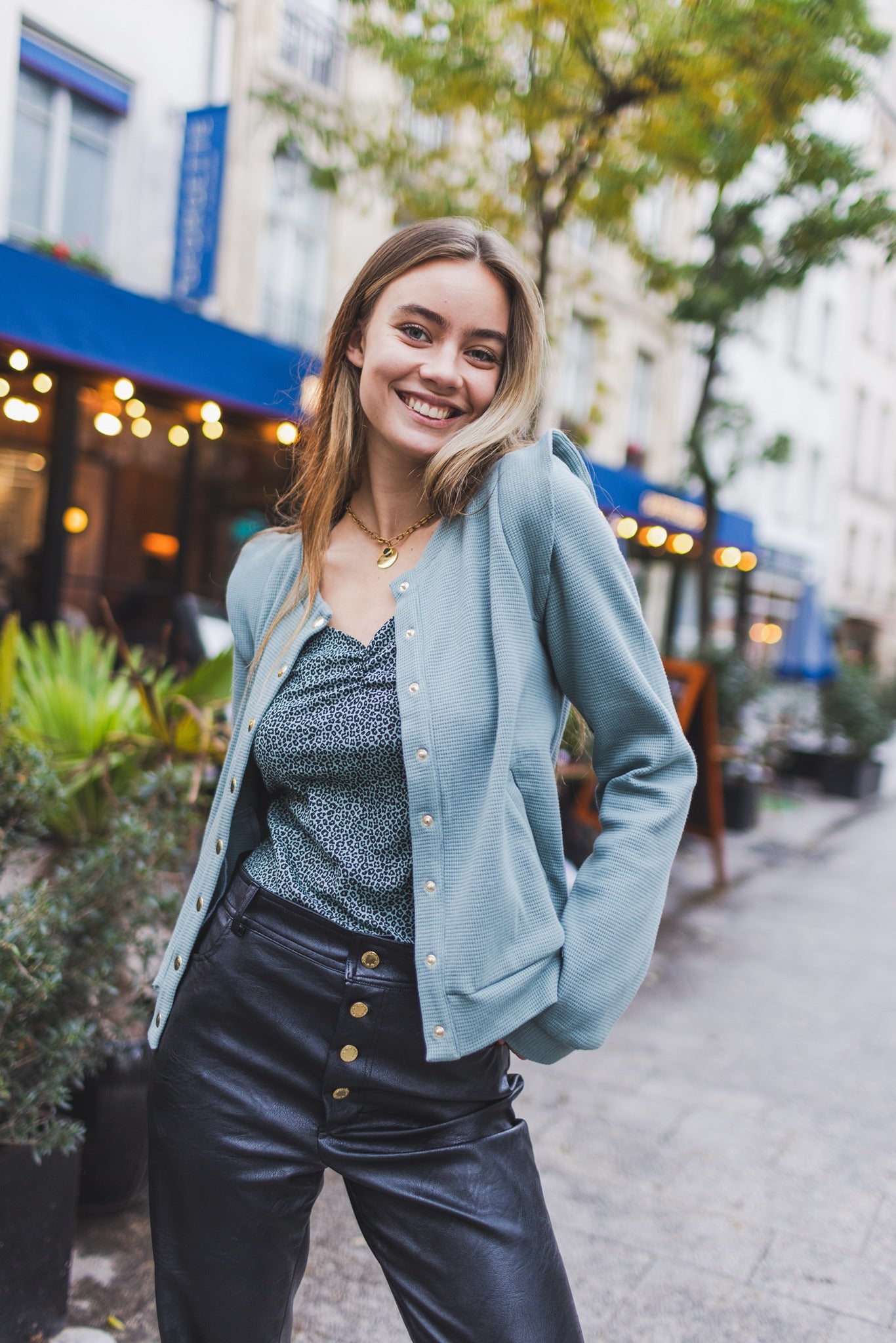 Teddy Sabrilla en coton vert d'eau