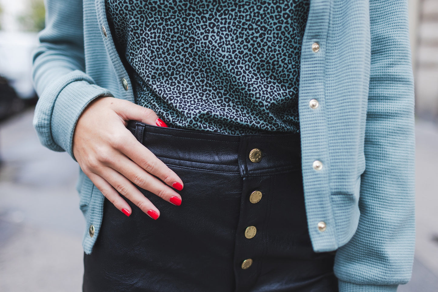 Pantalon Vadim en similicuir noir