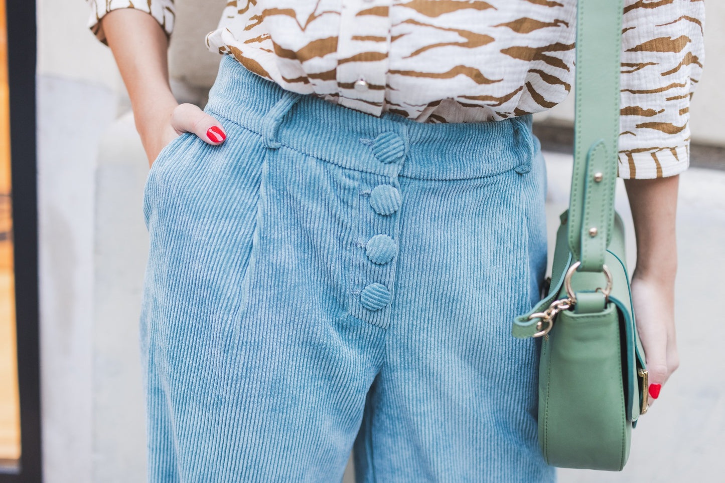 Pantalon Virgile vert d'eau