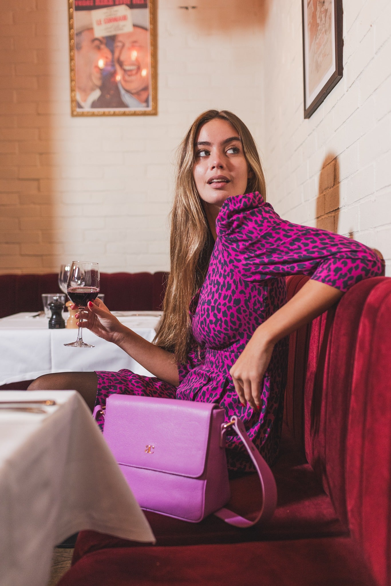 Robe Sabine Leopard rose