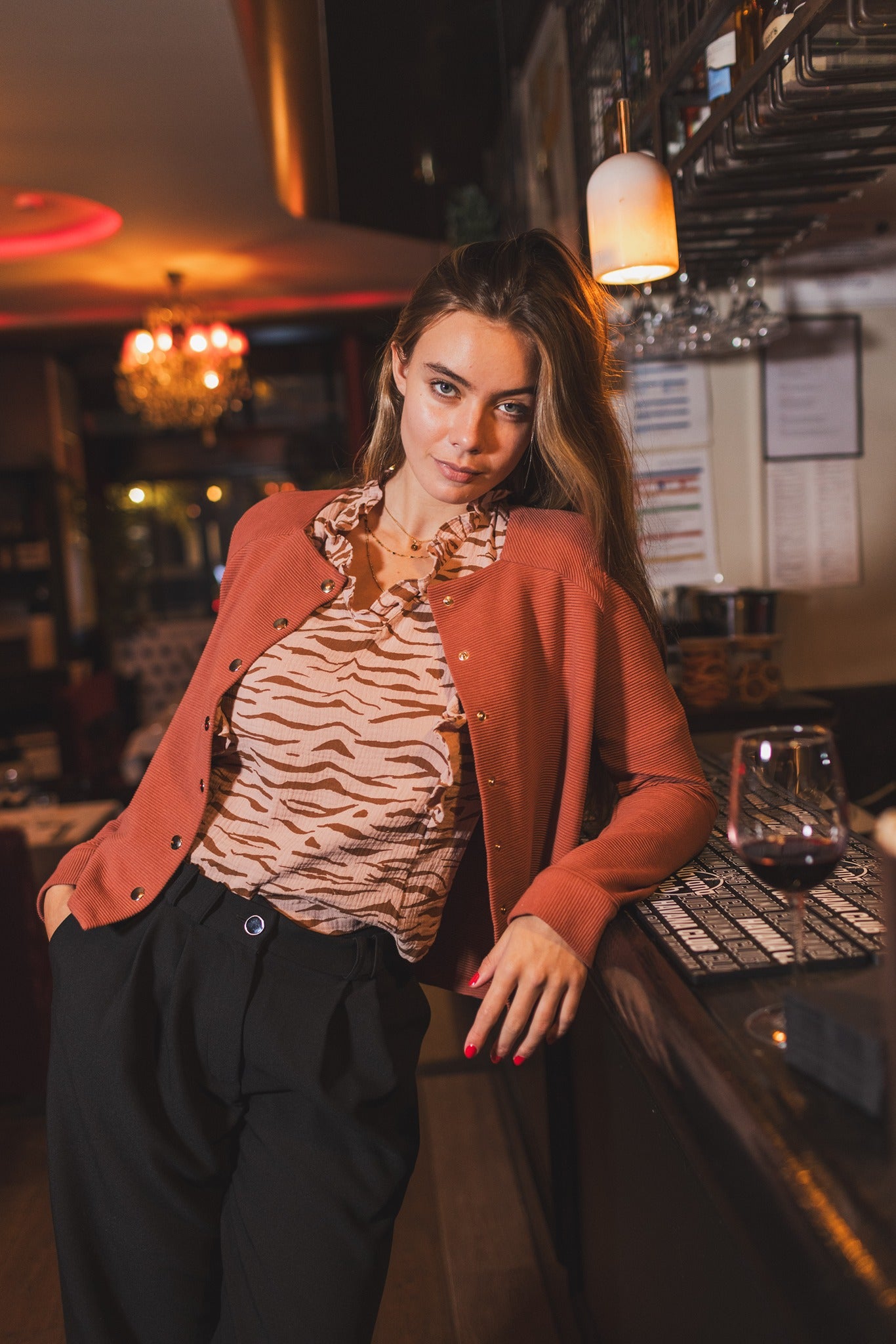 Gilet Vanille Terracotta