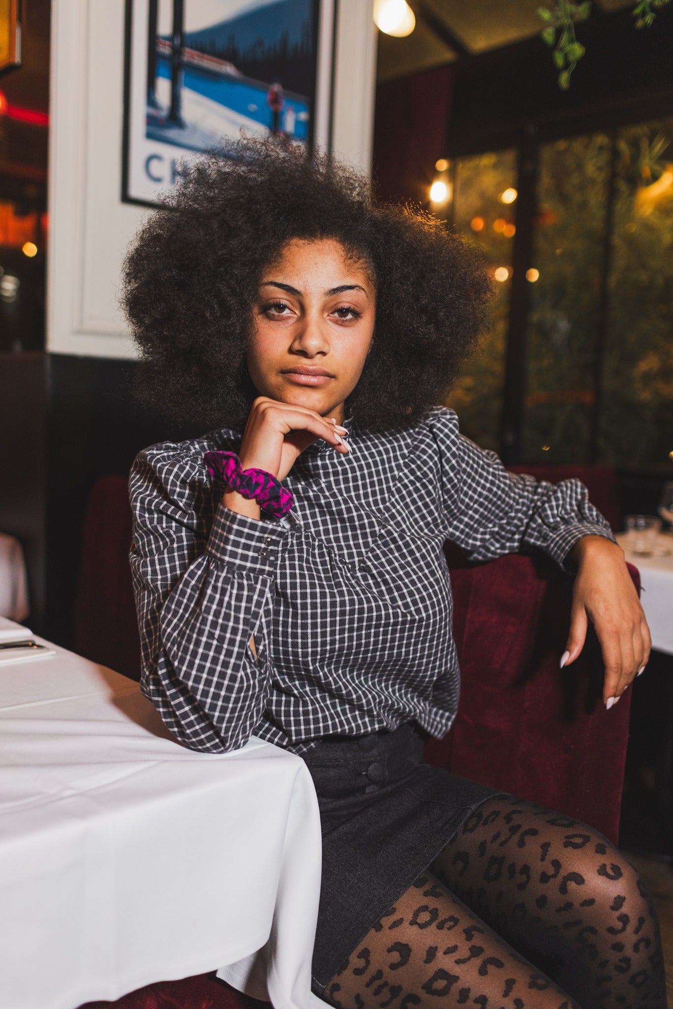 Top Victorienne à carreaux