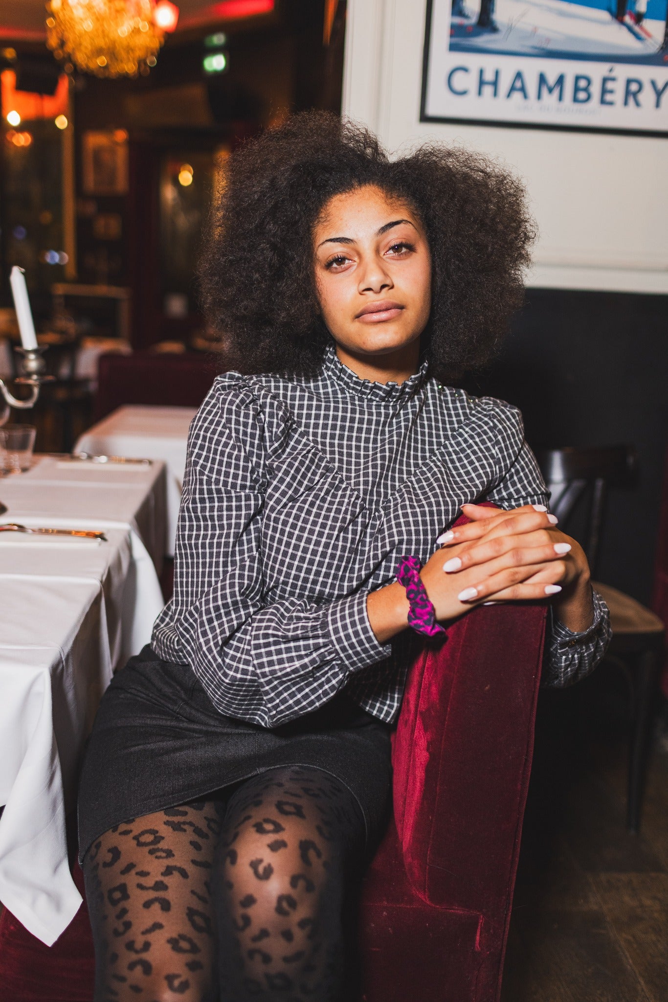 Top Victorienne à carreaux