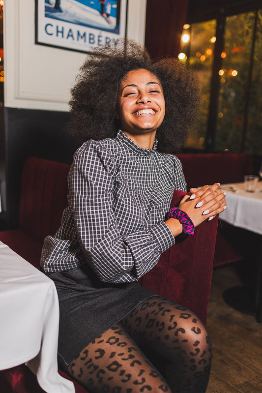 Top Victorienne à carreaux