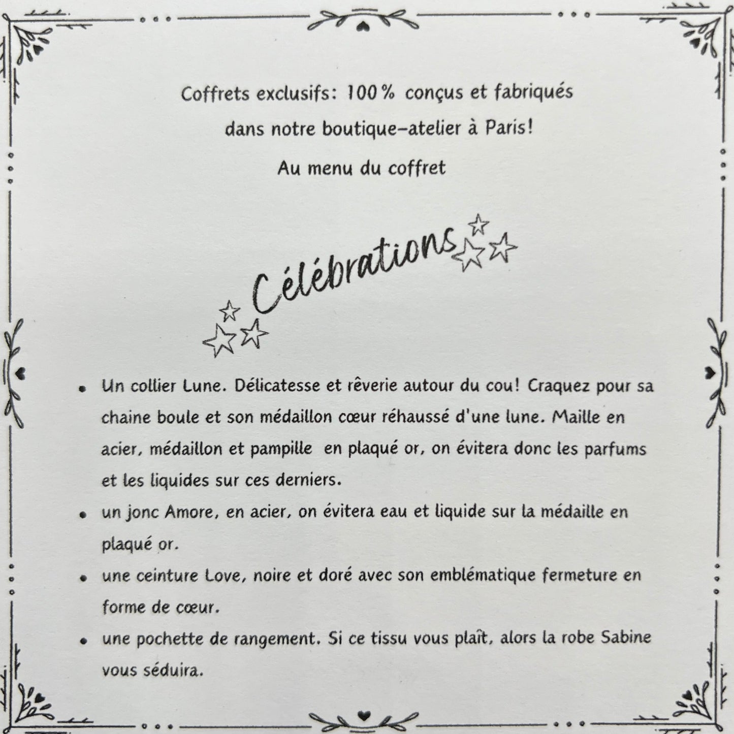 Coffret cadeau Célébrations