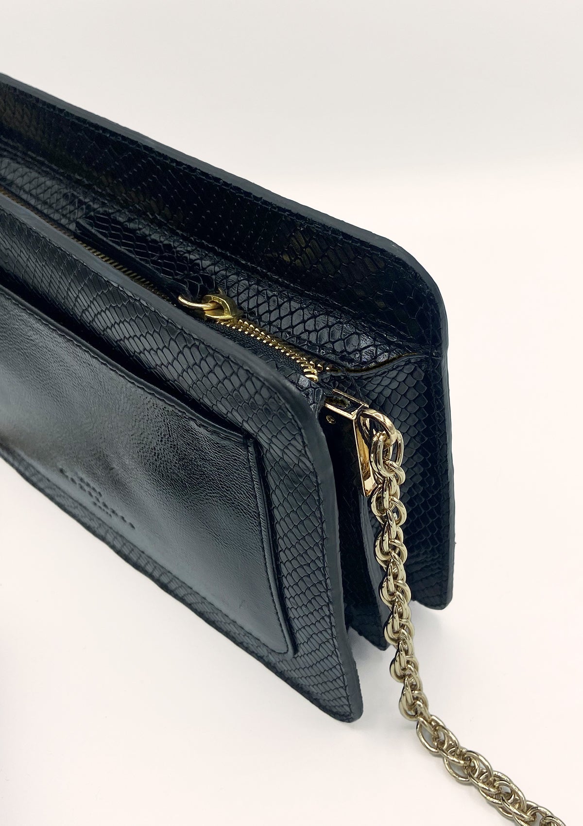 Sac Jeanne Noir Python