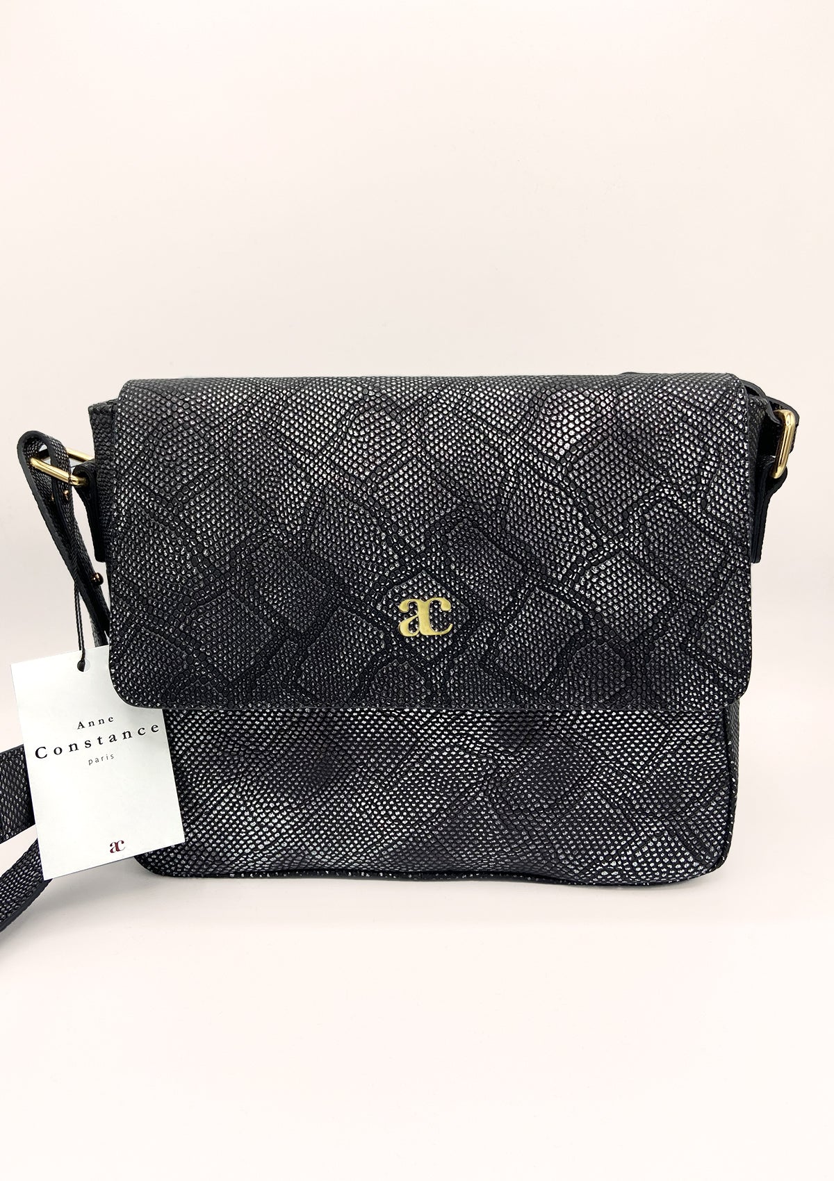 Sac Juliette Python Argenté/Noir
