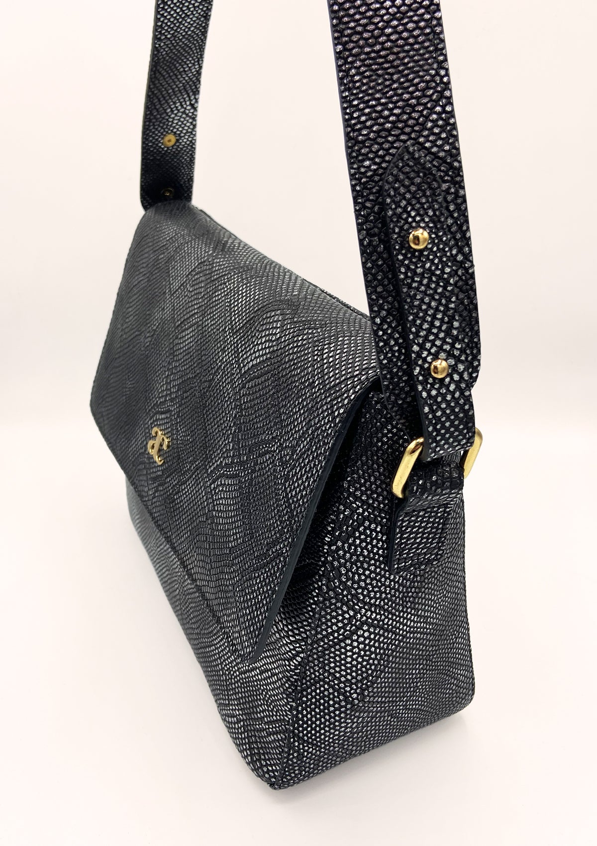 Sac Juliette Python Argenté/Noir