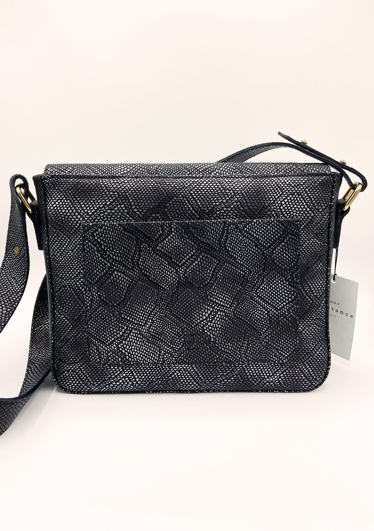 Sac Juliette Python Argenté/Noir