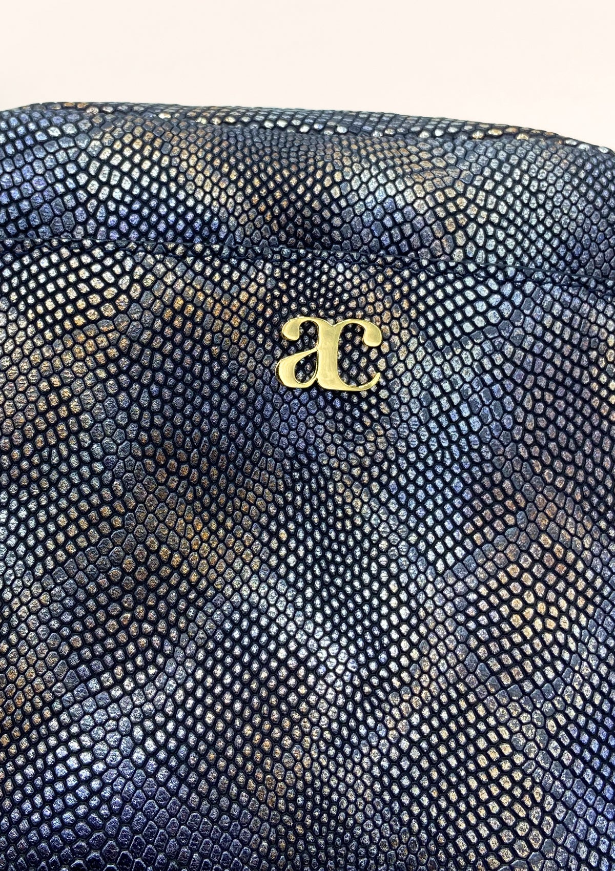 Sac Justine Python Bleu/Orange