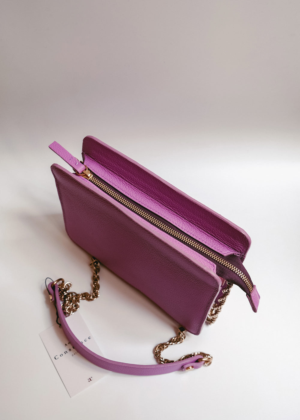 Sac Jeanne Mauve/ Poche python violet