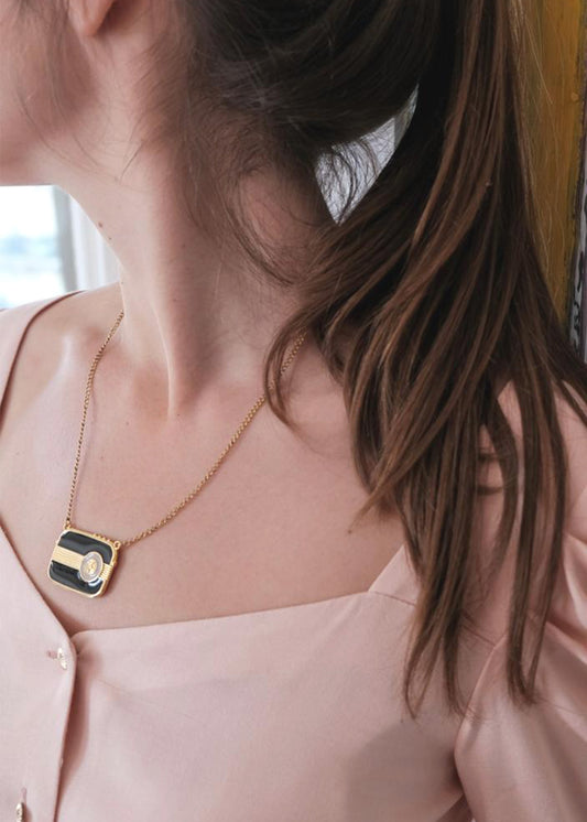 Collier Radio Noir