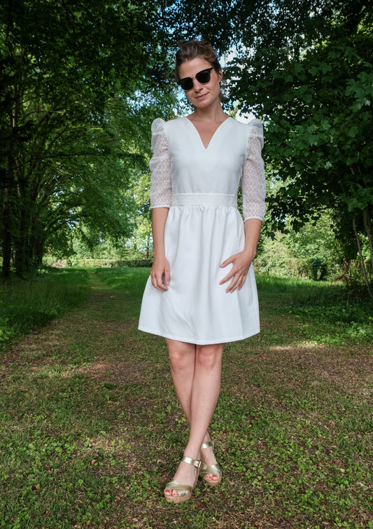 robe courte mariage civil- prêt à marier