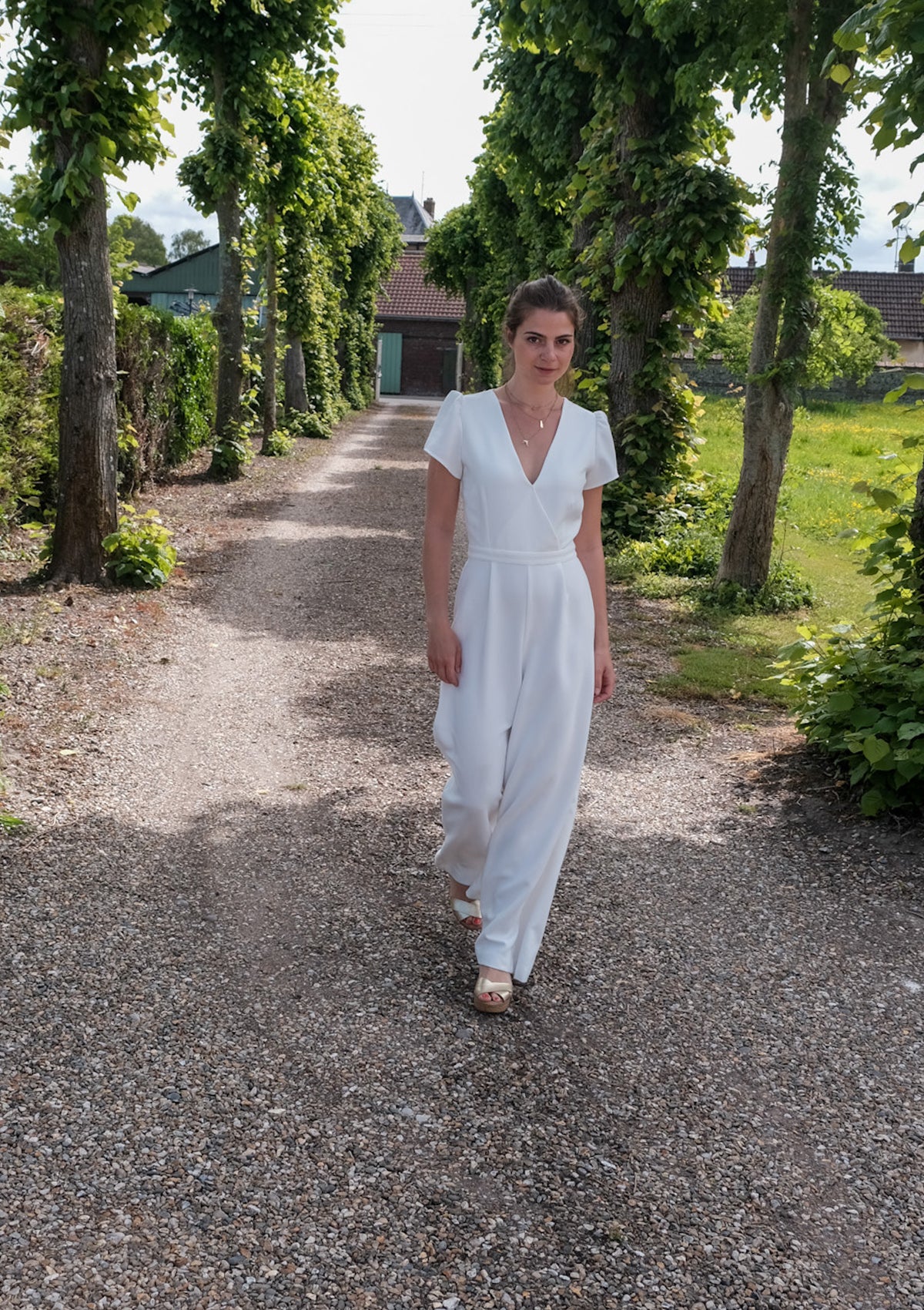 combinaison mariée- mariage civil -combinaison longue blanche