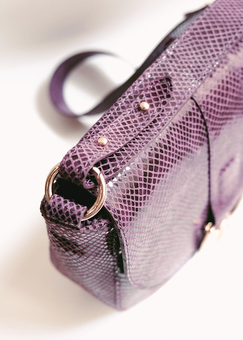 Purple Python Janette Bag