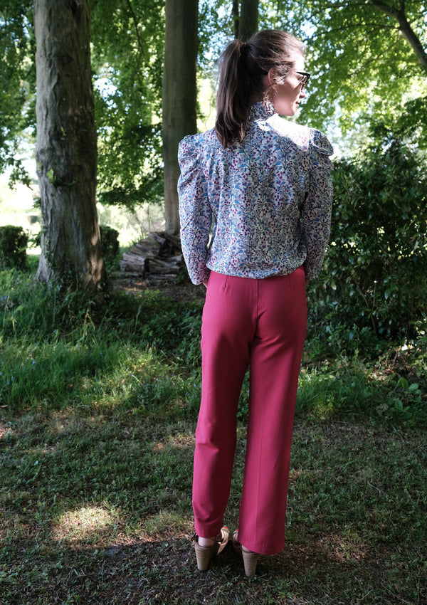 pantalon rose, évasé,made in france