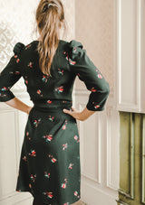 robe portefeuille, manches ballons